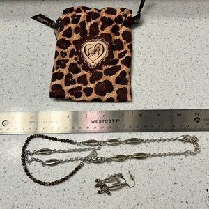 Brighton tiger eye necklace and earrings